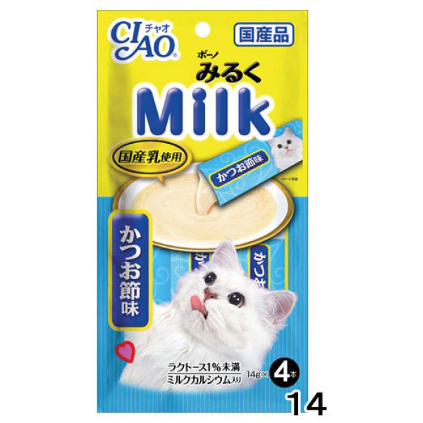 CIAO Anti-diarrhea Bonito Milk  (14 g x 4 pieces)防瀉奶鰹魚節味 (14gX 4塊) X6